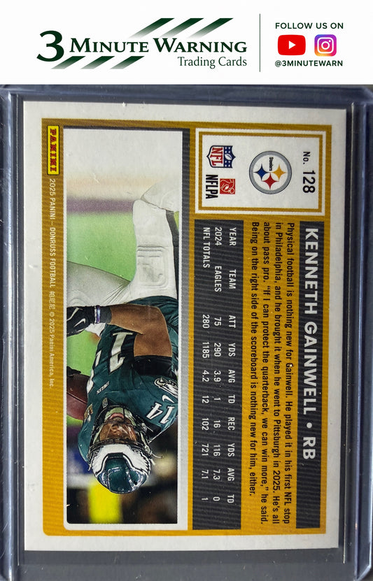2025 Donruss #128 Kenneth Gainwell Press Proofs Blue