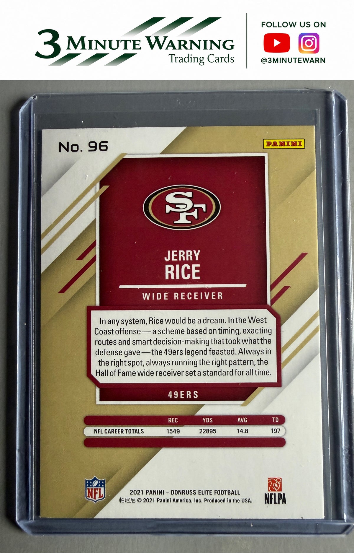 2021 Donruss Elite #96 Jerry Rice