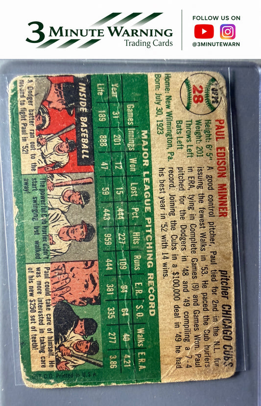 1954 Topps #28 Paul Minner