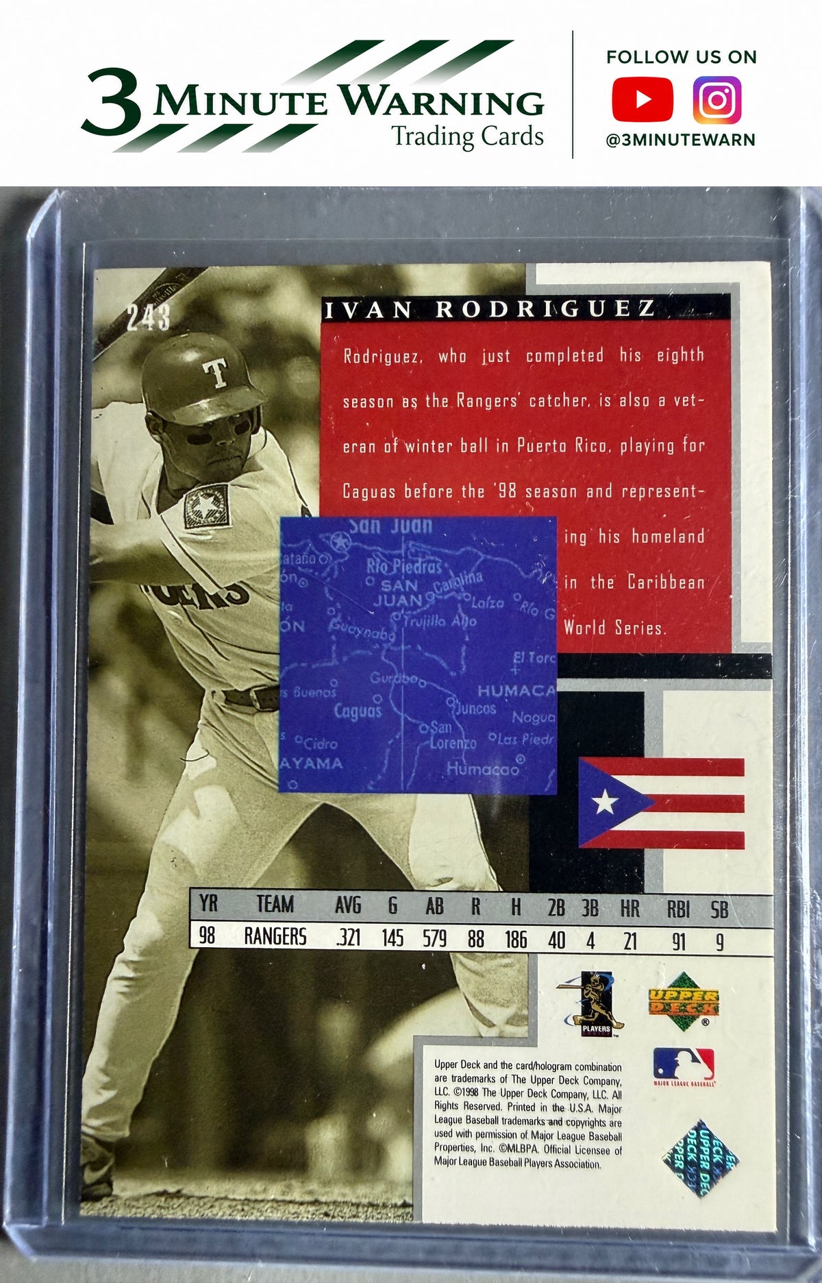 1999 Upper Deck #243 Ivan Rodriguez