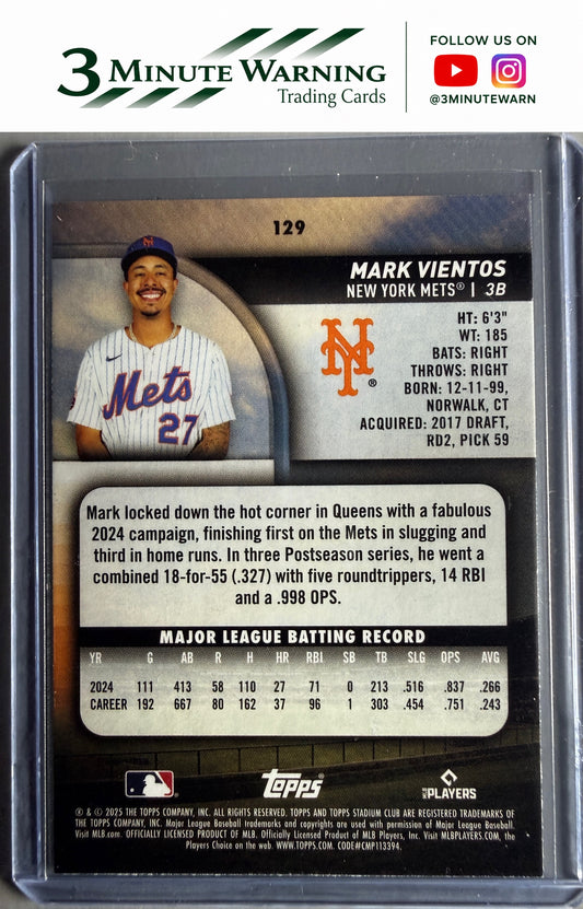 2025 Stadium Club #129 Mark Vientos