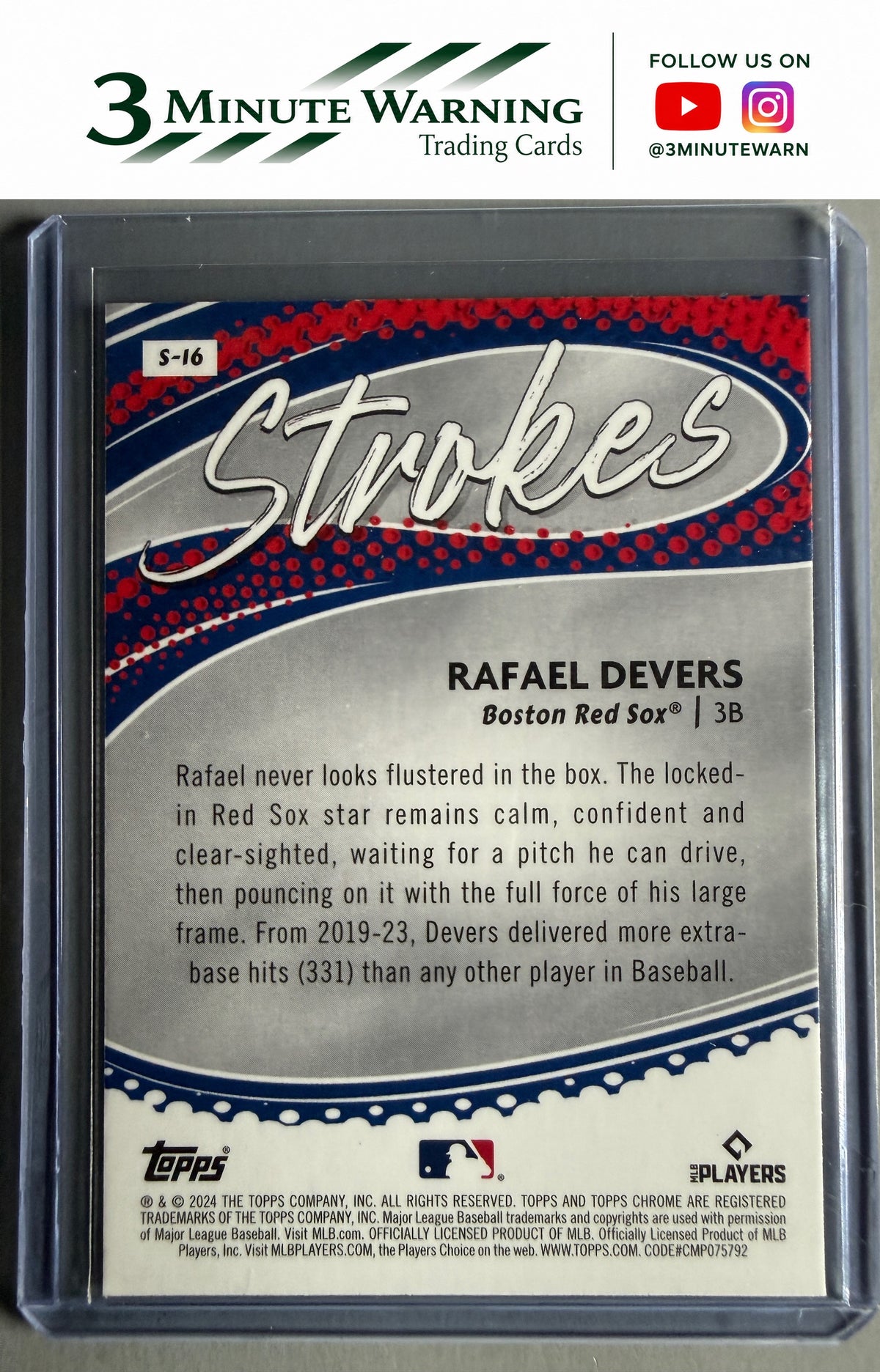 2024 Topps Chrome #S-16 Rafael Devers Strokes