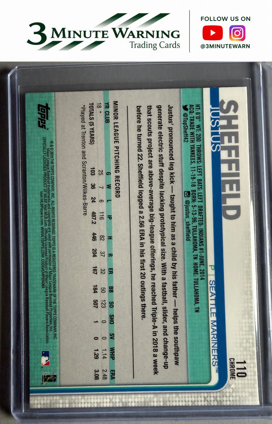 2019 Topps Chrome #110 Justus Sheffield