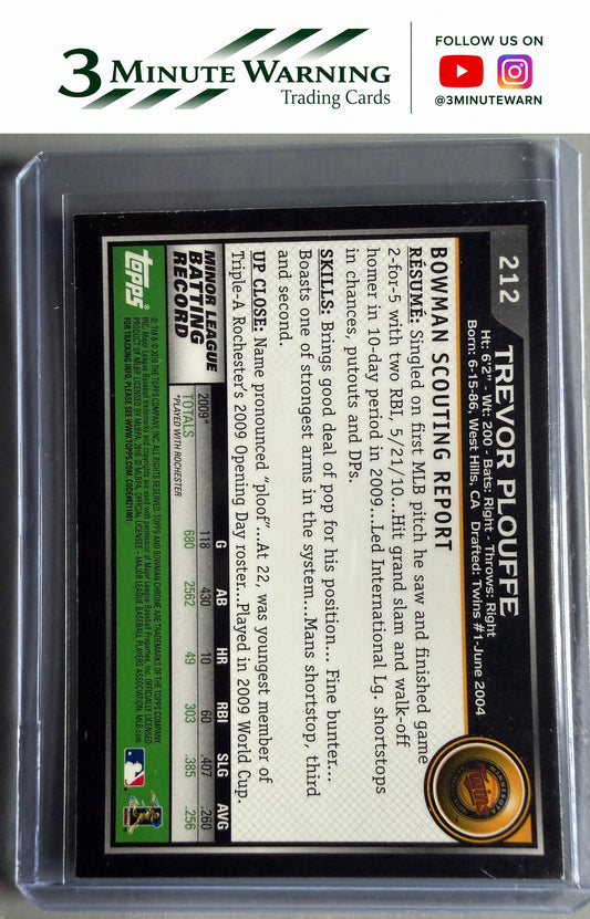 2010 Bowman Chrome #212b Trevor Plouffe