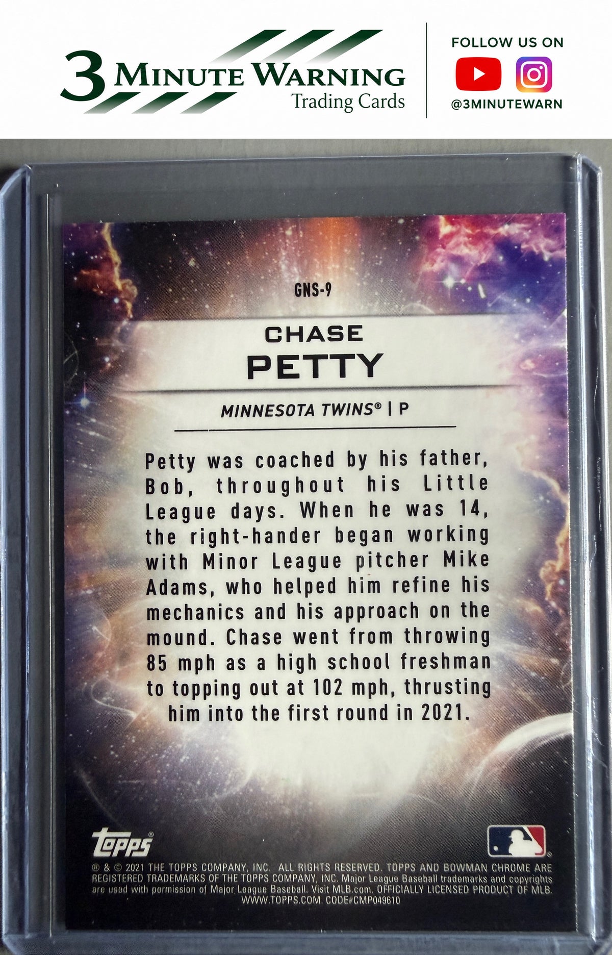 2021 Bowman Draft #GNS-9 Chase Petty Genesis