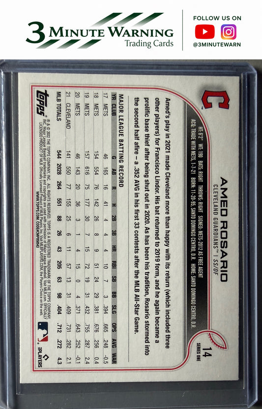 2022 Topps #14 Amed Rosario Royal Blue
