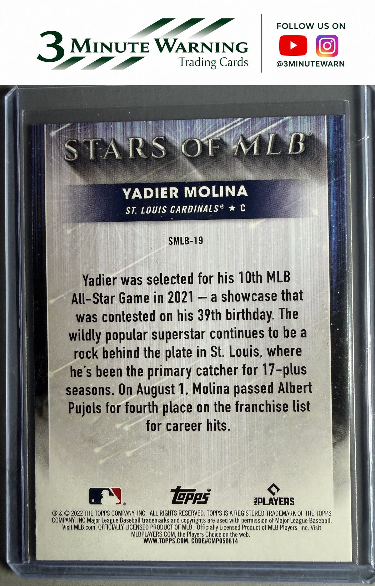 2022 Topps #SMLB-19 Yadier Molina Stars of MLB