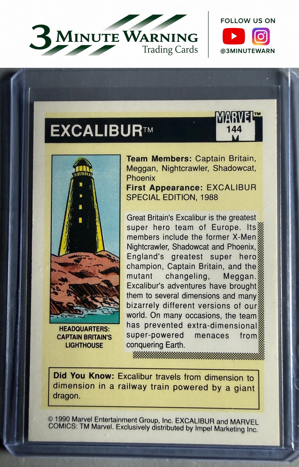 1990 Impel Marvel Universe #144 Excalibur