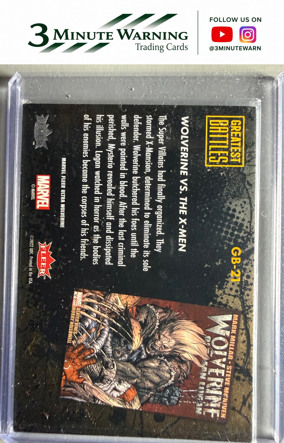 2023 Fleer Ultra Marvel Wolverine #GB-21 Wolverine vs. The X-Men