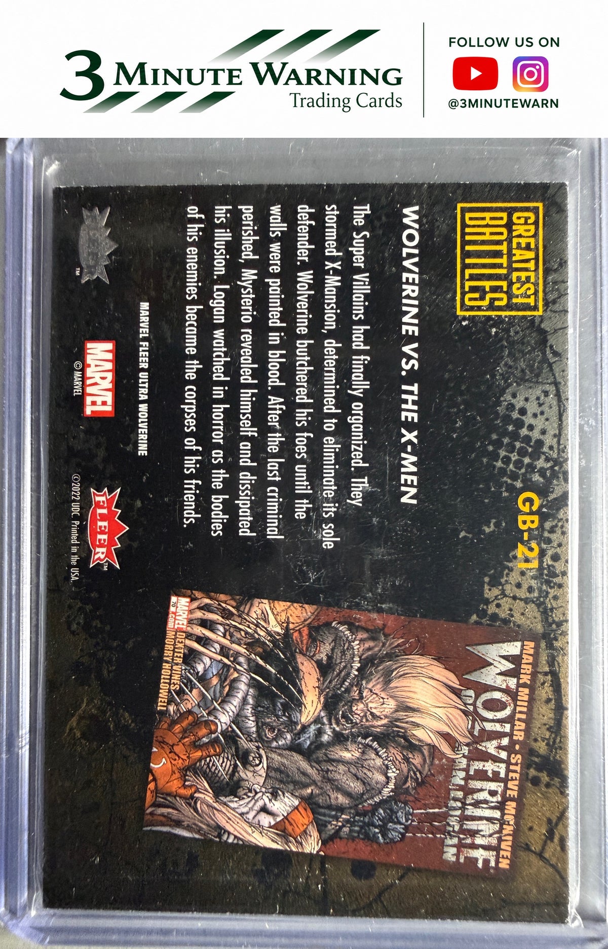 2023 Fleer Ultra Marvel Wolverine #GB-21 Wolverine vs. The X-Men