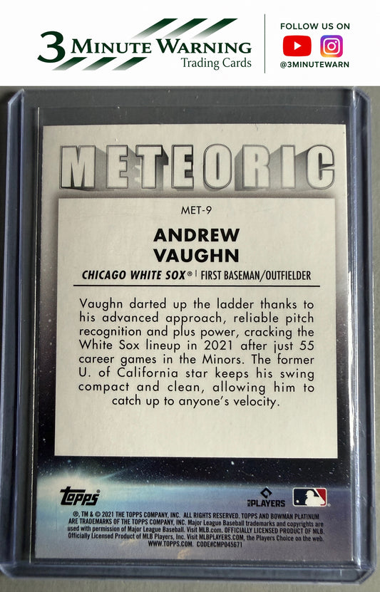 2021 Bowman Platinum #MET-9 Andrew Vaughn Meteoric
