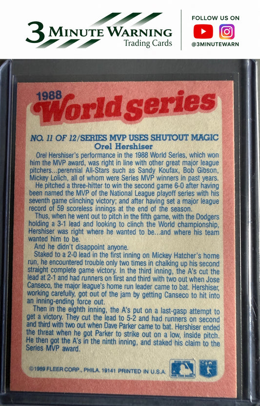 1989 Fleer #11 The MVP and His Shutout Magic World Series