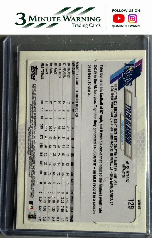 2021 Topps Chrome #129 Tyler Glasnow Refractor