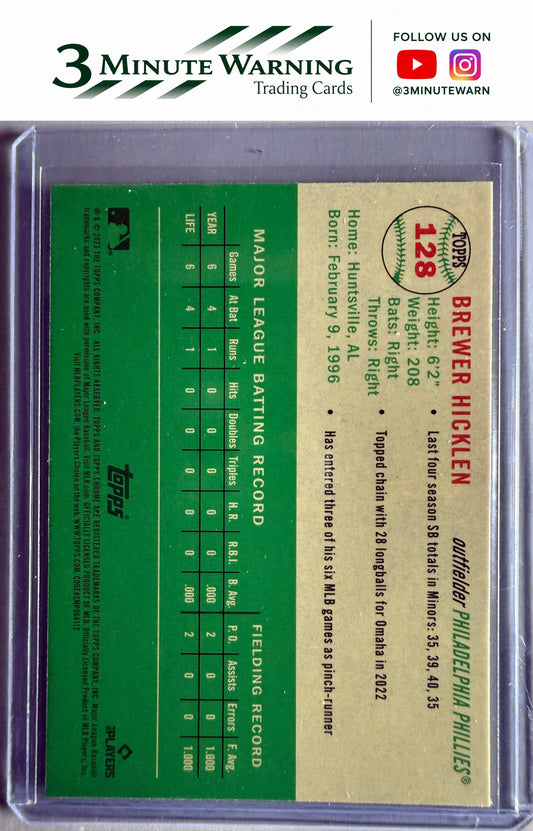 2023 Topps Chrome Platinum Anniversary #128 Brewer Hicklen