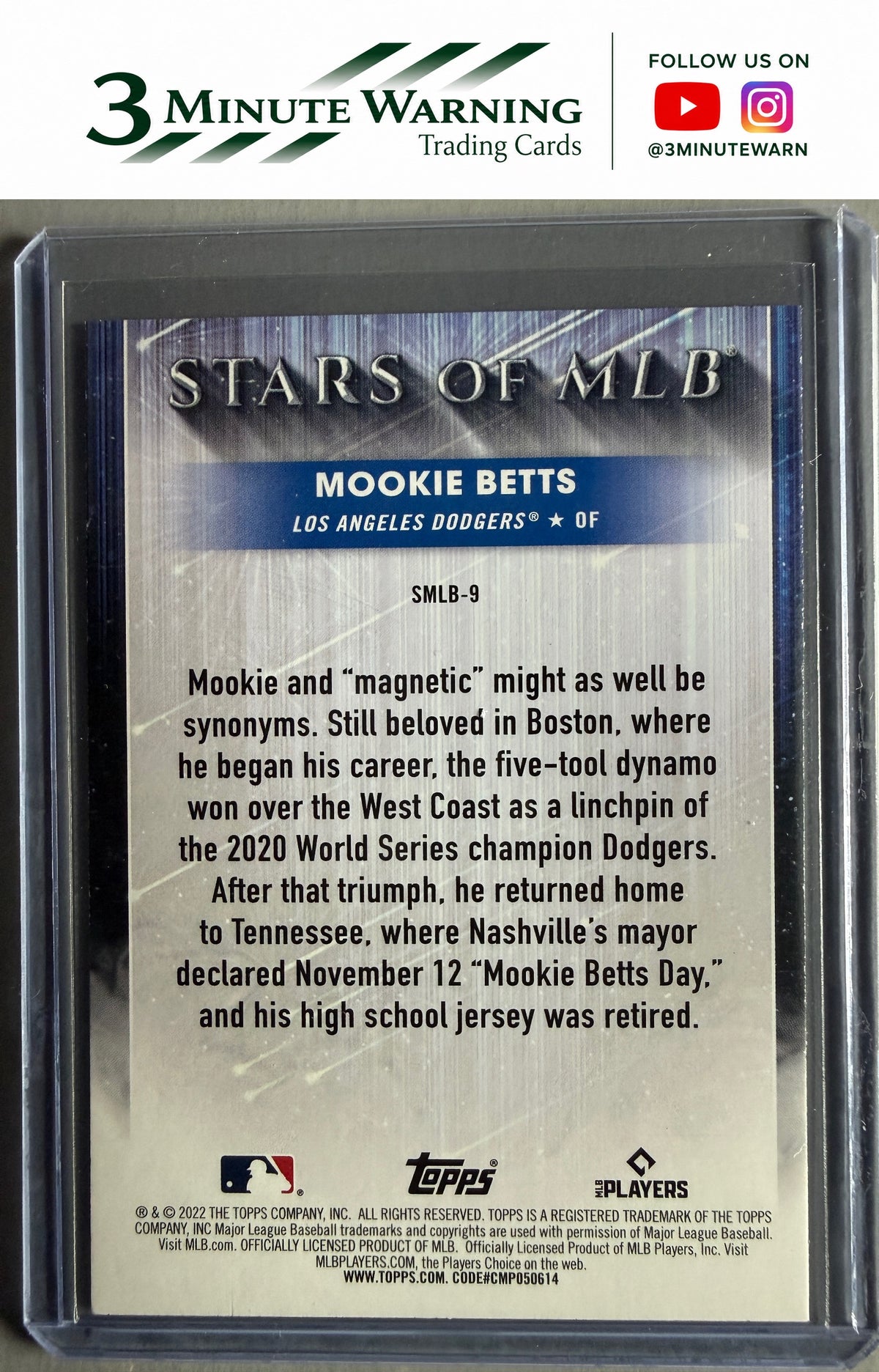 2022 Topps #SMLB-9 Mookie Betts Stars of MLB