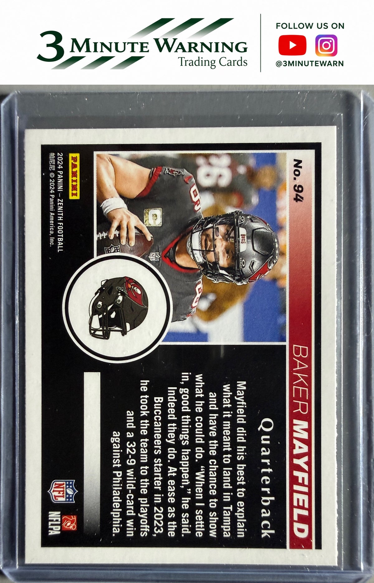 2024 Panini Zenith #94 Baker Mayfield Two Minute Drill