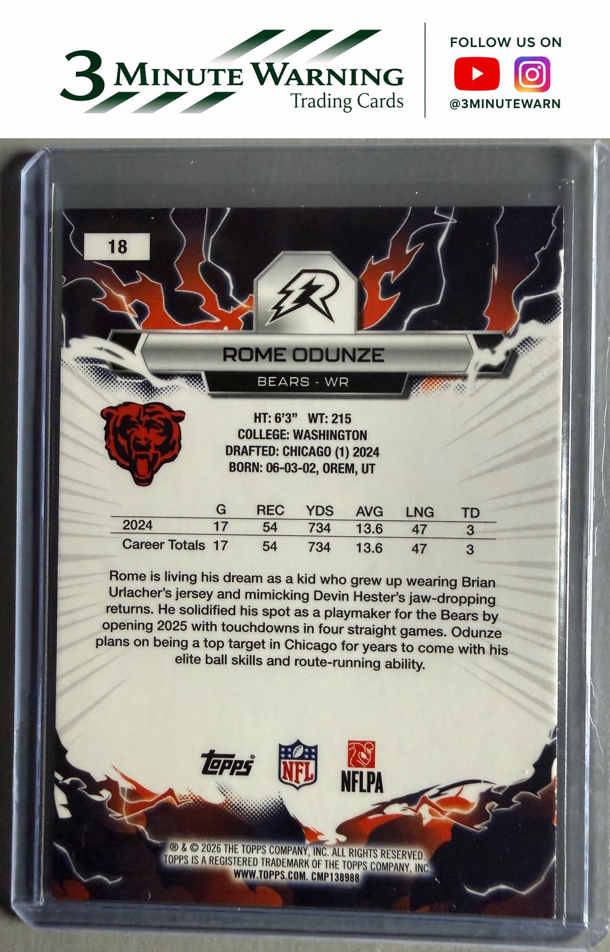 2025 Topps Resurgence #18 Rome Odunze