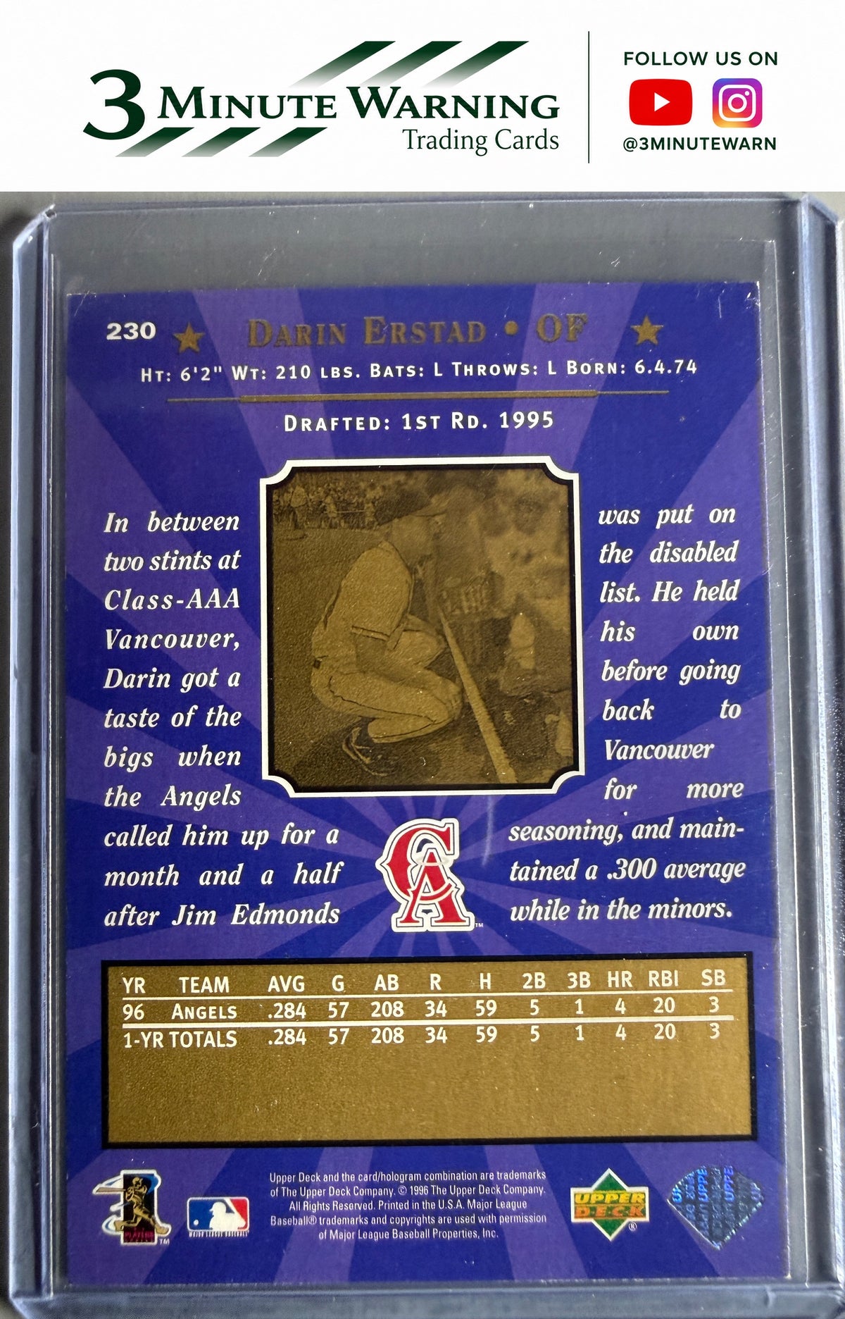 1997 Upper Deck #230 Darin Erstad