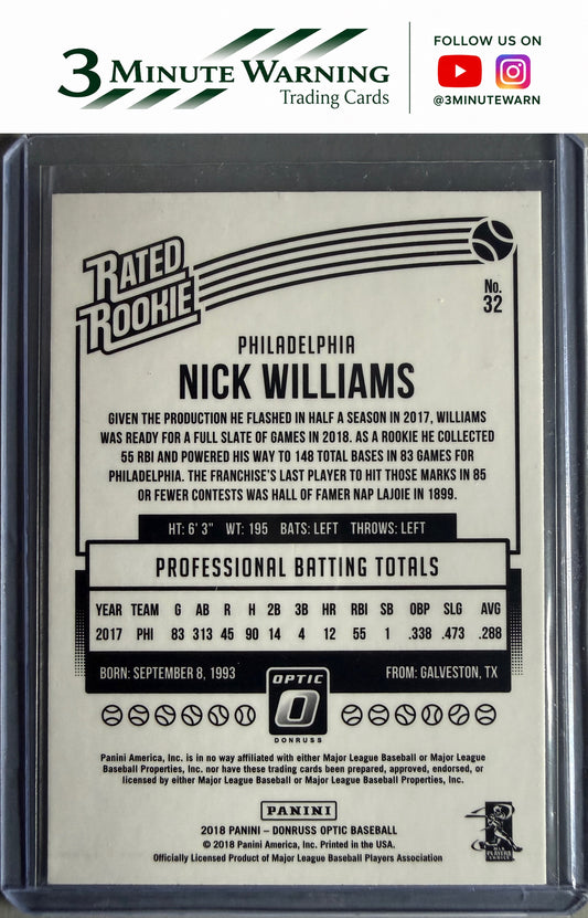 2018 Donruss Optic #32 Nick Williams