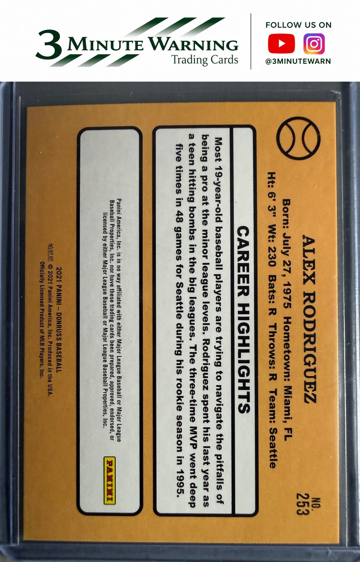 2021 Donruss #253 Alex Rodriguez