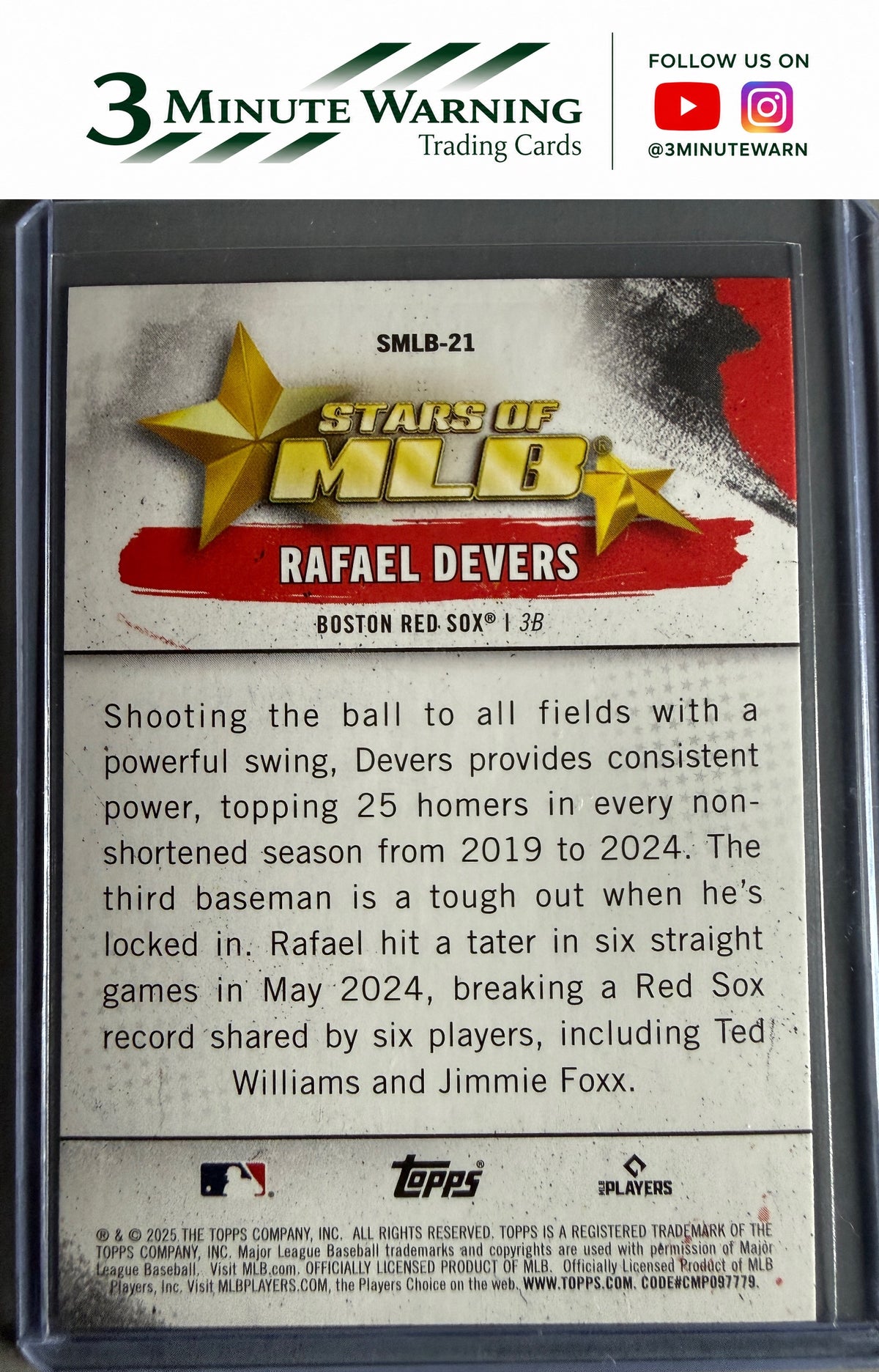 2025 Topps #SMLB-21 Rafael Devers Stars of MLB