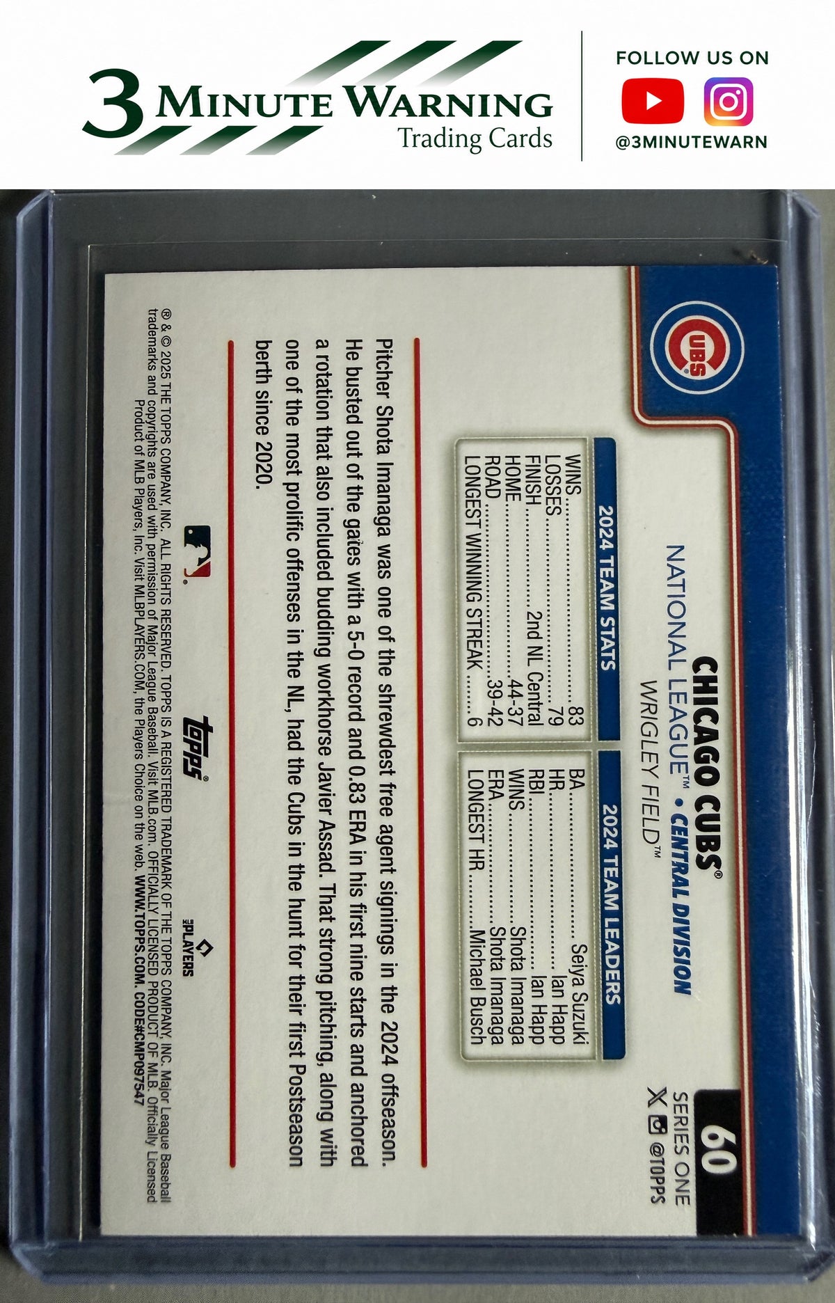 2025 Topps #60 Chicago Cubs