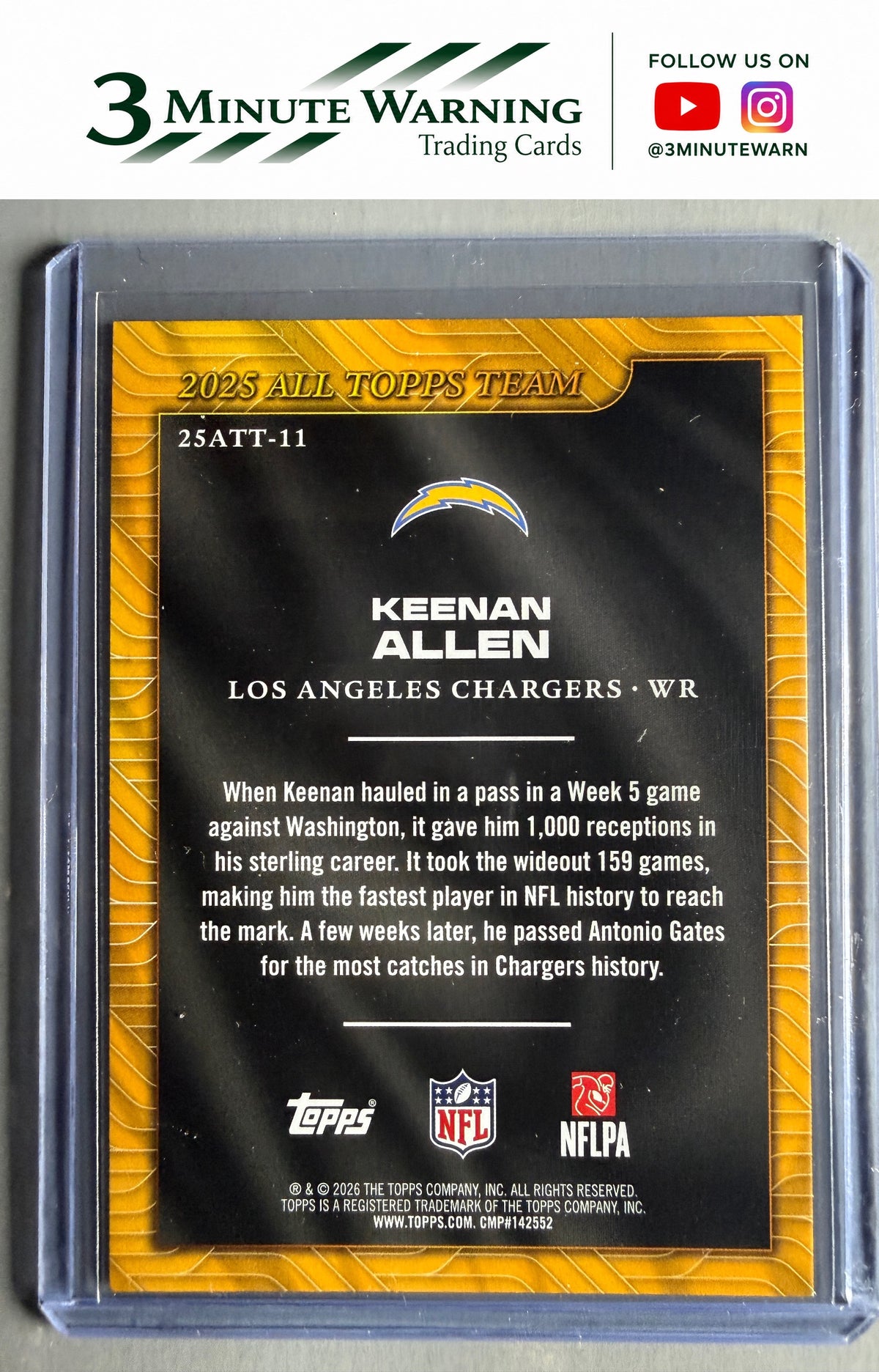 2026 Topps Flagship #25ATT-11 Keenan Allen 2025 All Topps Team