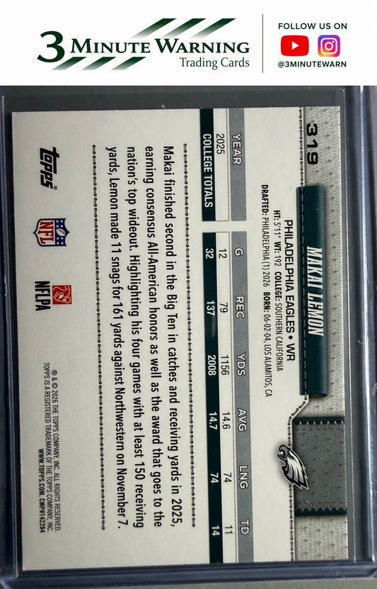 2026 Topps Flagship #319 Makai Lemon
