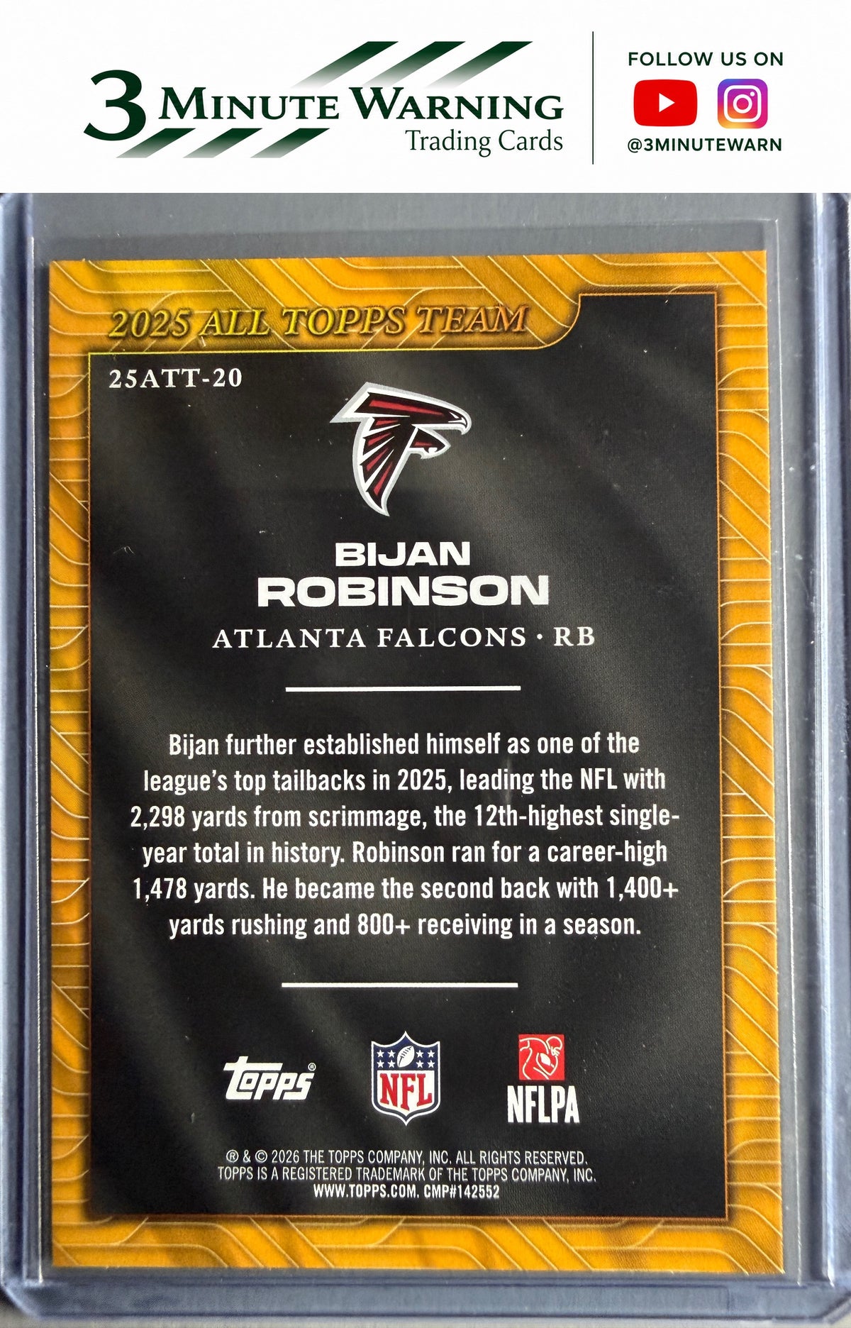2026 Topps Flagship #25ATT-20 Bijan Robinson 2025 All Topps Team