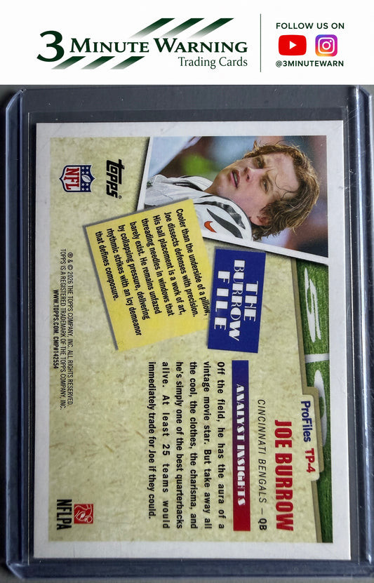 2026 Topps Flagship #TP-4 Joe Burrow Topps Profiles