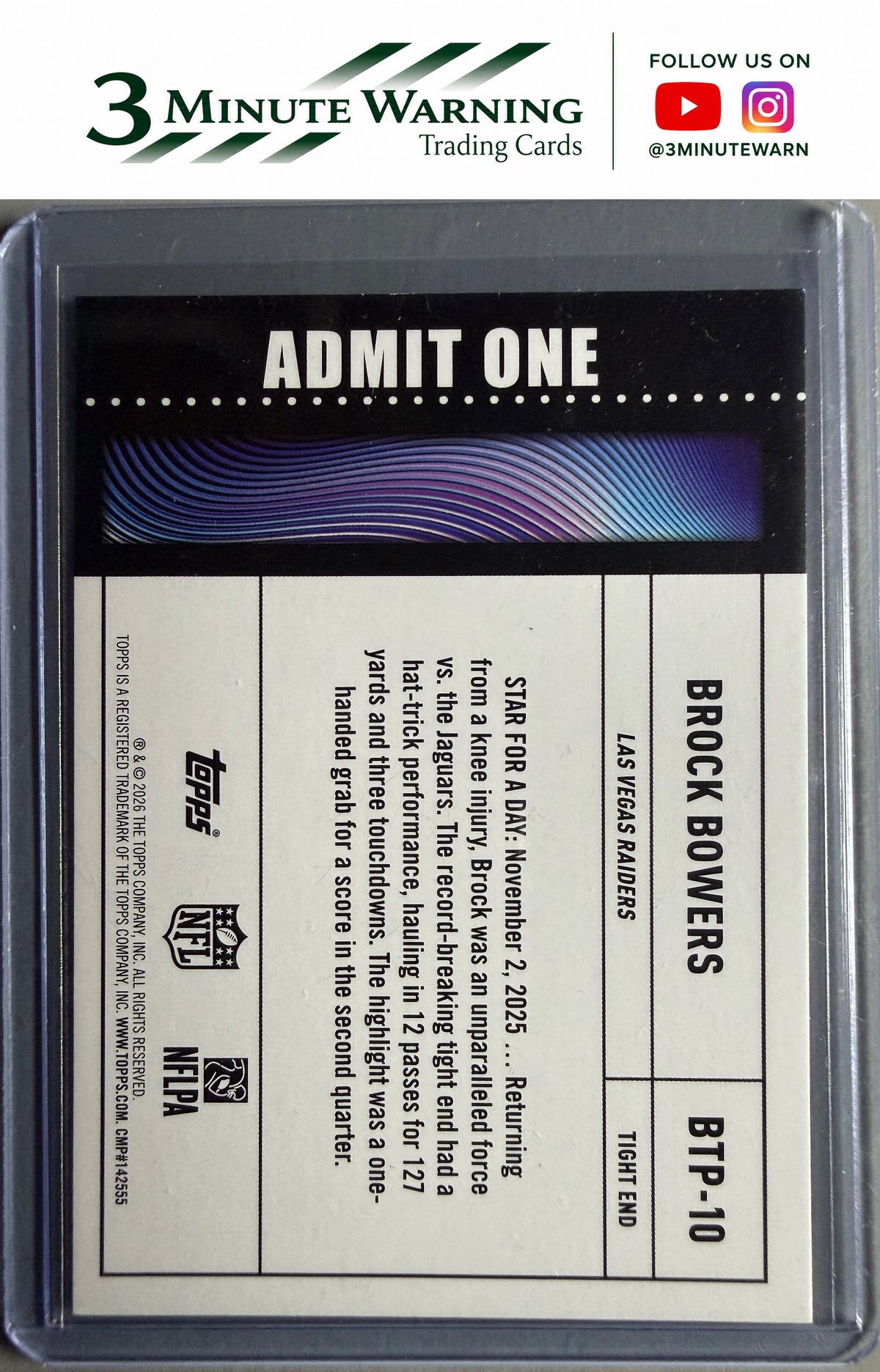 2026 Topps Flagship #BTP-10 Brock Bowers Big Ticket Players