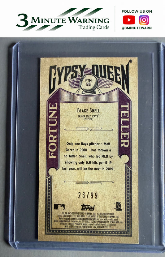 2019 Topps Gypsy Queen #FTM-BS Blake Snell Fortune Teller Minis Green #/99