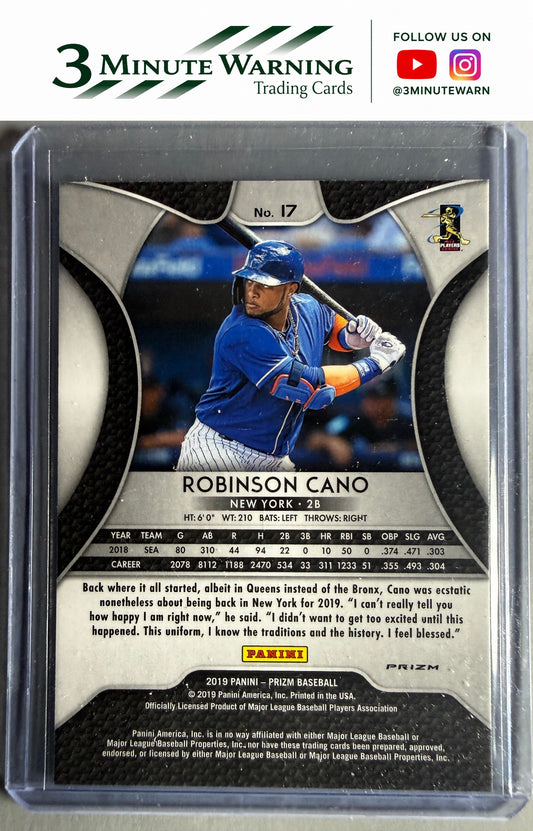 2019 Panini Prizm #17 Robinson Cano Carolina Blue Prizm