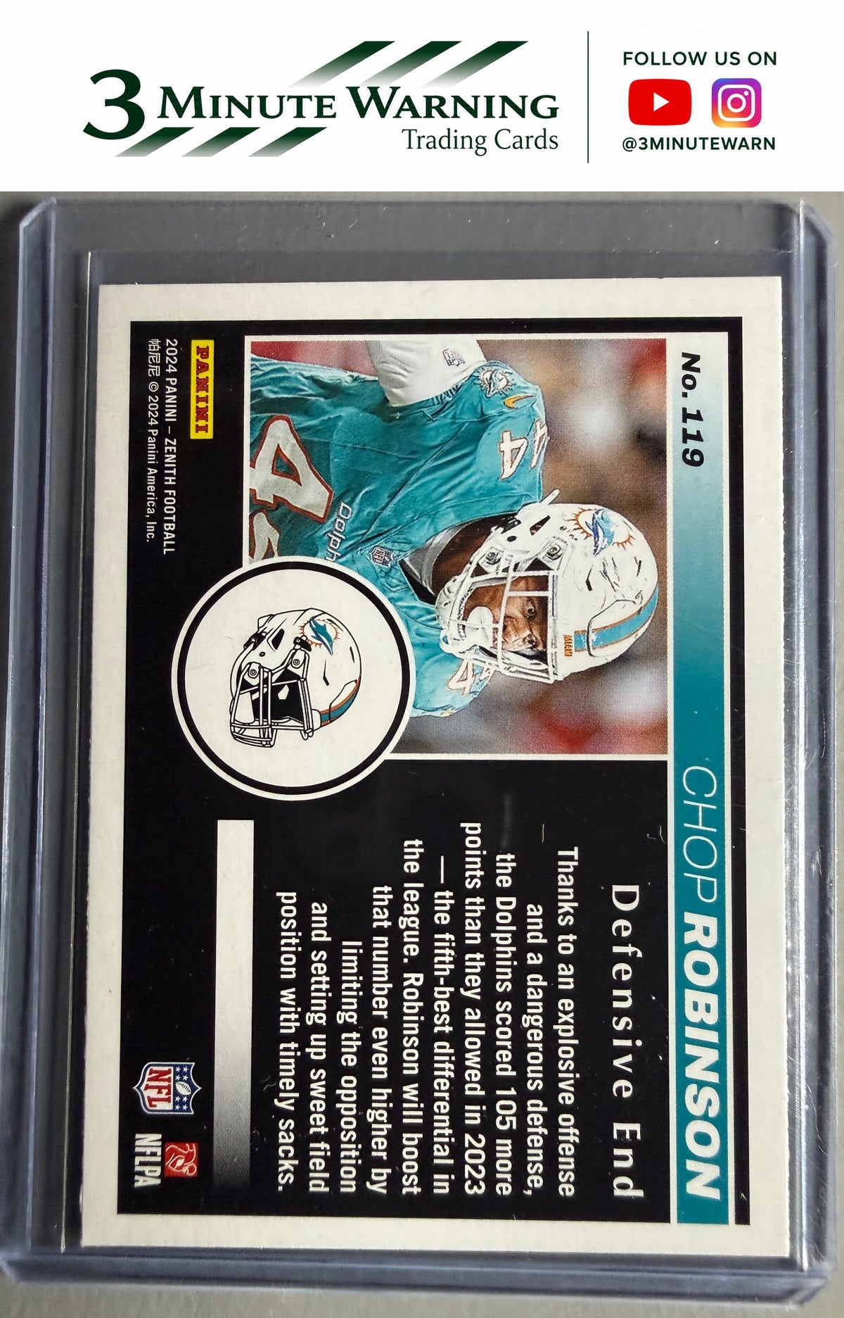 2024 Panini Zenith #119 Chop Robinson Retail