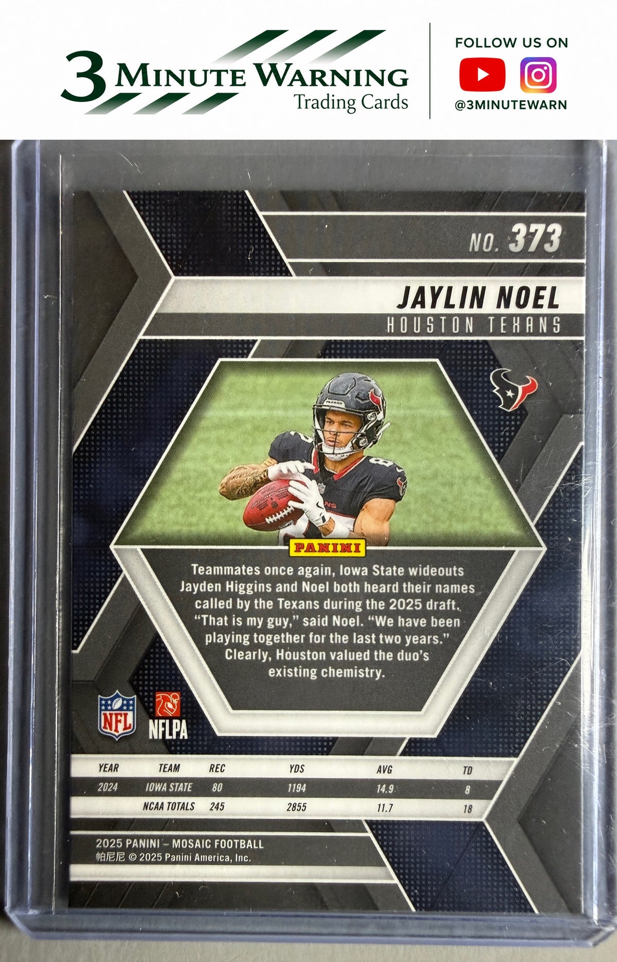 2025 Panini Mosaic #373 Jaylin Noel