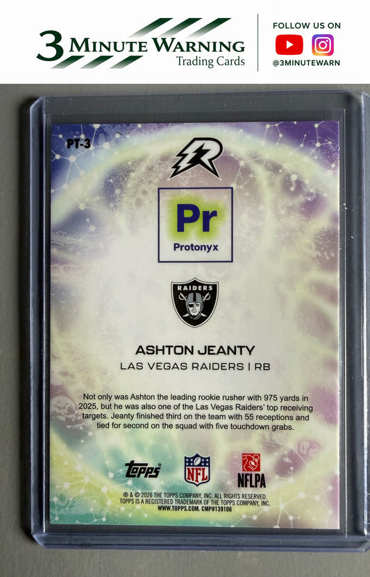2025 Topps Resurgence #PT-3 Ashton Jeanty Protonyx