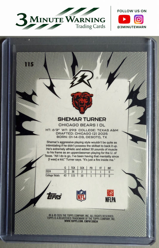 2025 Topps Resurgence #115 Shemar Turner Orange Power Surge Refractor #/25