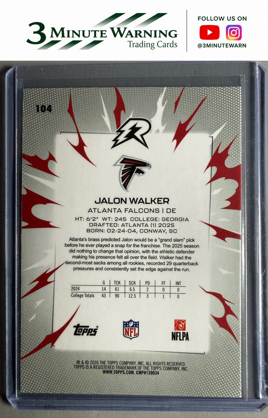 2025 Topps Resurgence #104 Jalon Walker
