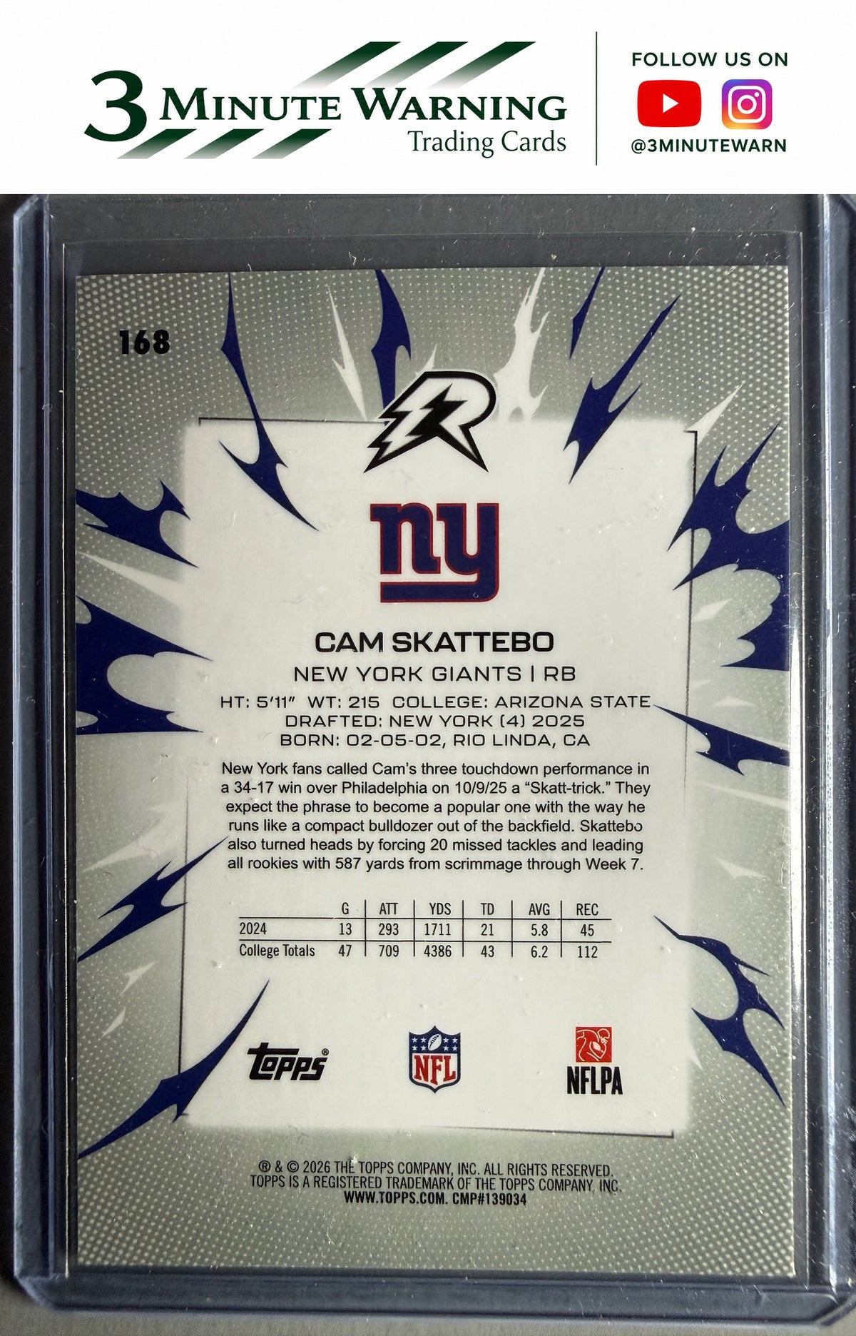 2025 Topps Resurgence #168 Cam Skattebo