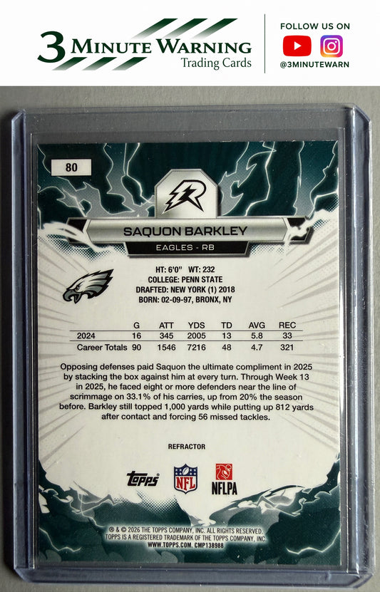 2025 Topps Resurgence #80 Saquon Barkley Refractor