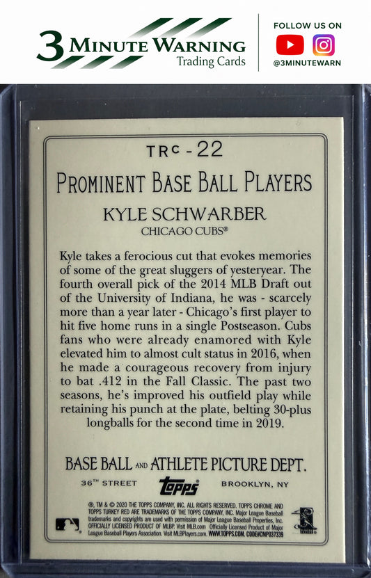 2020 Topps #TRC-22 Kyle Schwarber Turkey Red 2020 Chrome (Series 1)