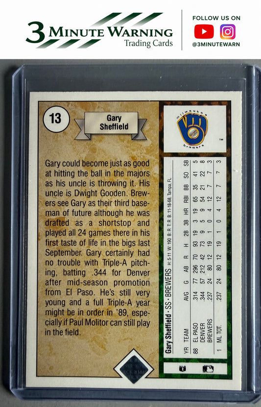 1989 Upper Deck #13b Gary Sheffield