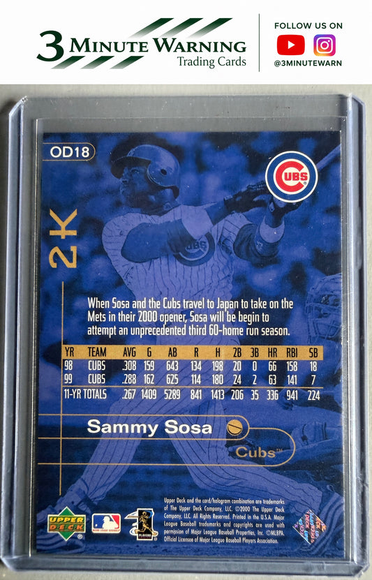 2000 Topps / Fleer / Upper Deck / Pacific Opening Day 2K #OD18 Sammy Sosa