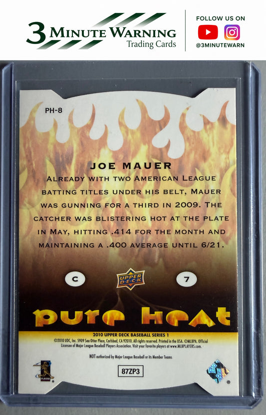 2010 Upper Deck #PH-8 Joe Mauer Pure Heat