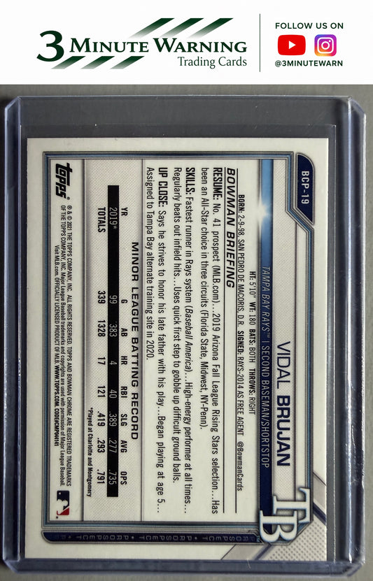 2021 Bowman #BCP-19 Vidal Brujan Chrome Prospects