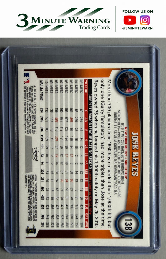 2011 Topps Chrome #138 Jose Reyes