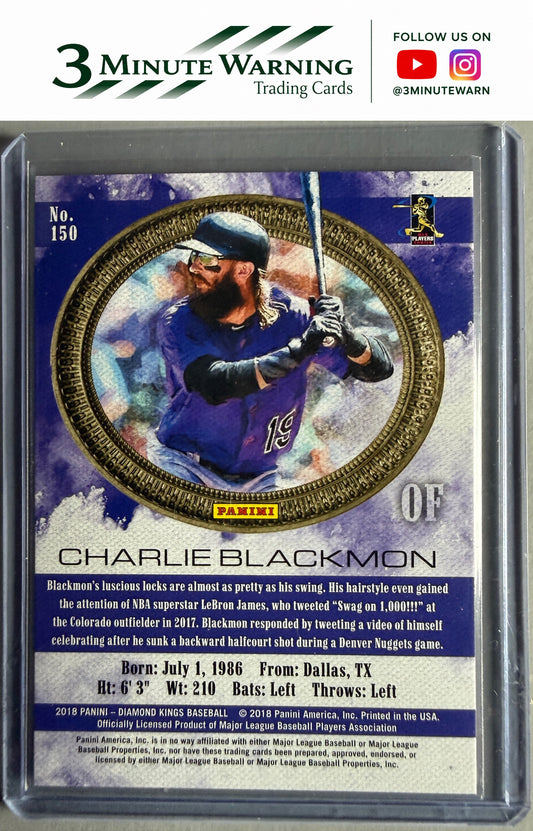 2018 Panini Diamond Kings #150 Charlie Blackmon Framed Red