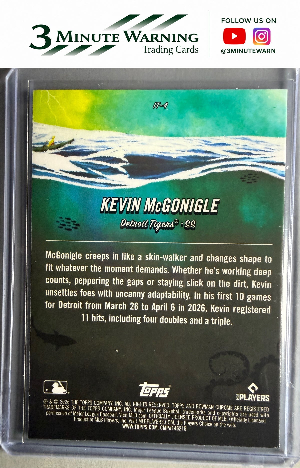 2026 Bowman Chrome #IT-4 Kevin McGonigle It Came to the League Mojo Refractor