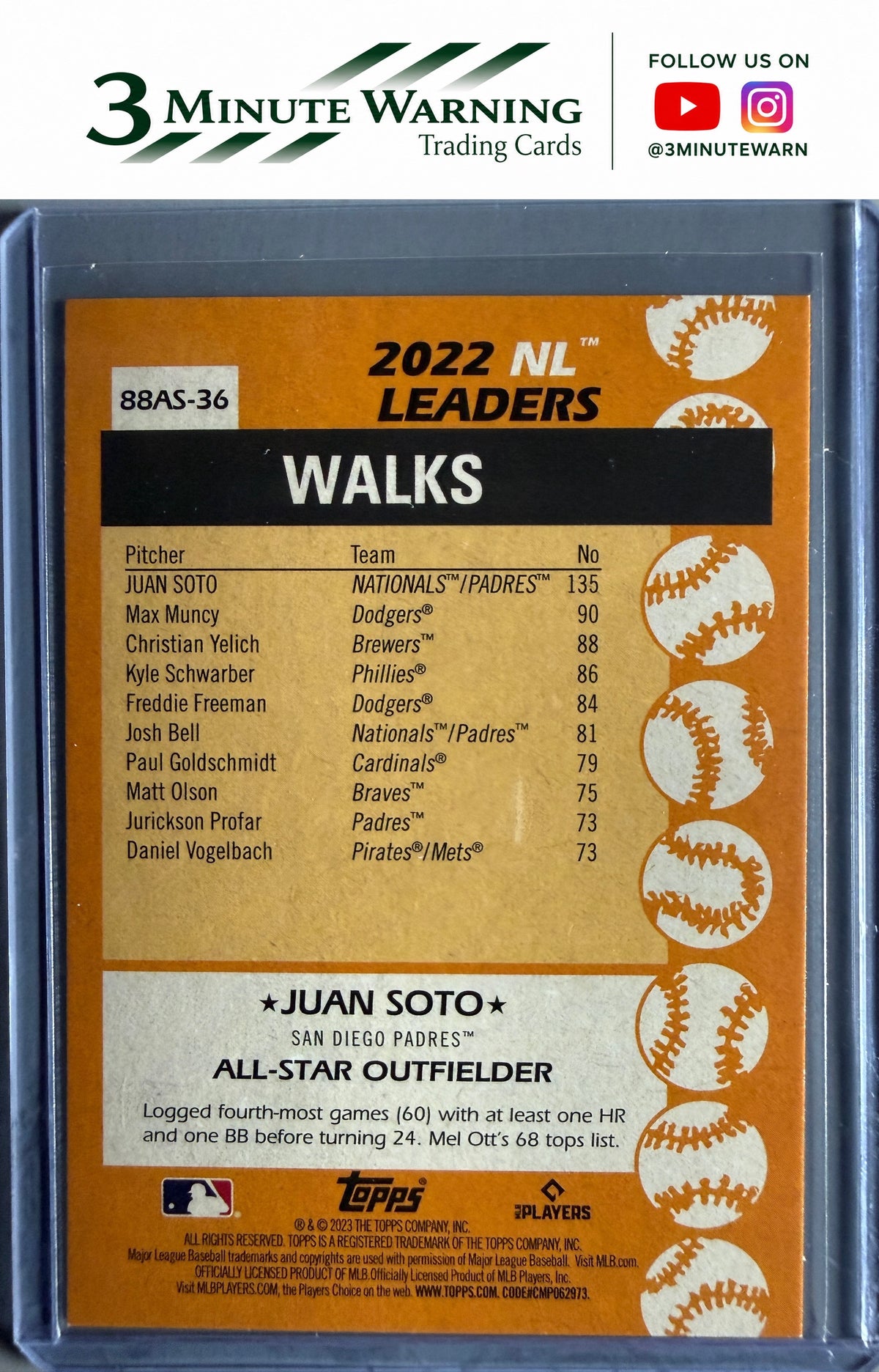 2023 Topps #88AS-36 Juan Soto 1988 Topps Baseball 35th Anniversary All-Stars