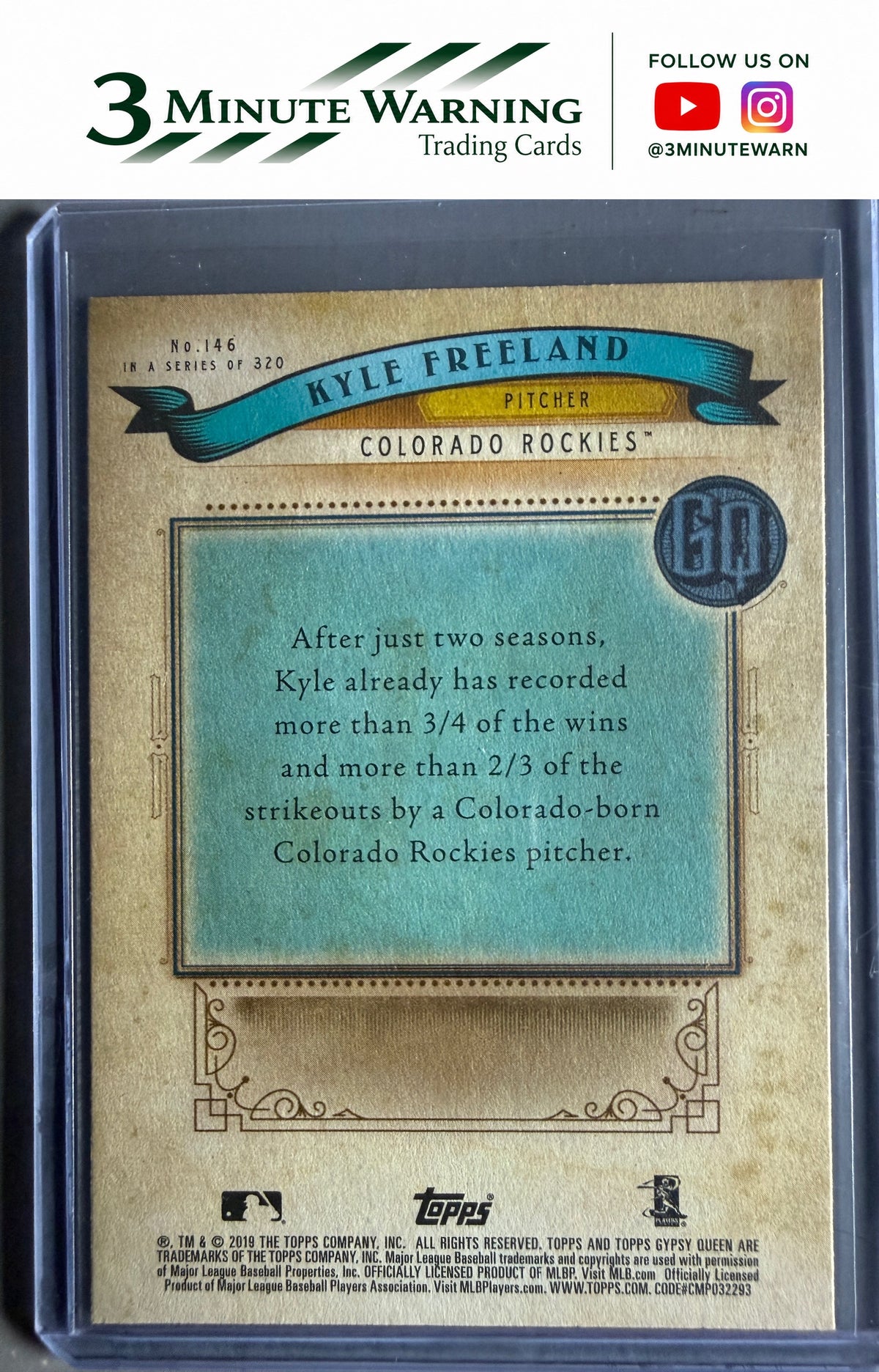 2019 Topps Gypsy Queen #146 Kyle Freeland Green